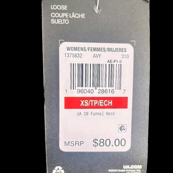 Under Armour Women's UA Cold Weather Funnel Neck Top, Size XS NWT! - Picture 7 of 7